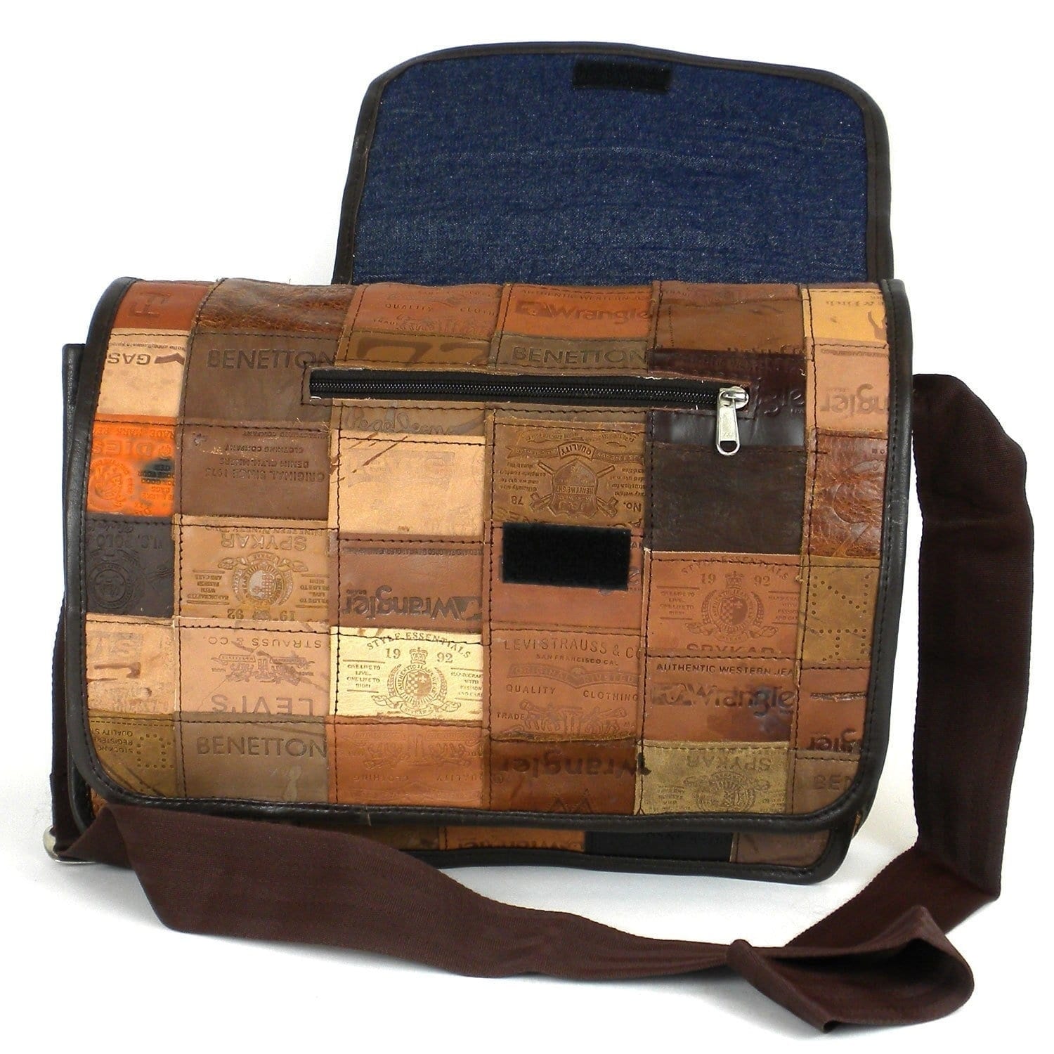 upcycled messenger bags