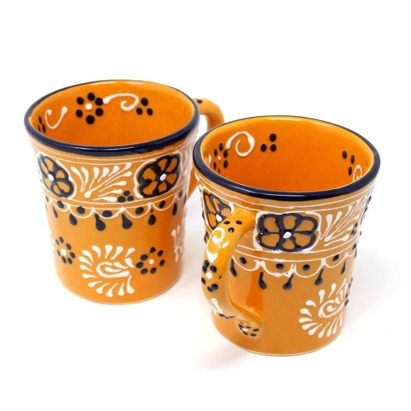 Handmade Mango Encantada Pottery Flared Cups, Set of 2 (Mexico)