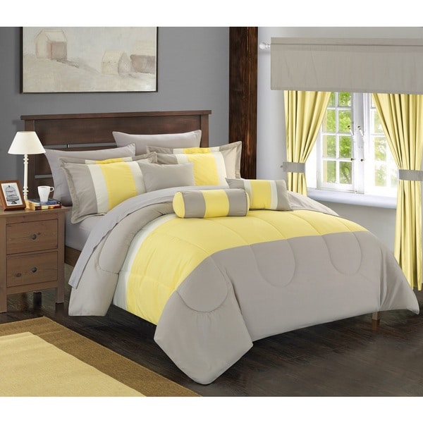 chic home barcelona complete comforter set with sheets yello