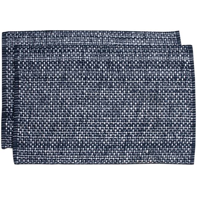 100-percent Cotton Two-tone Placemats (Set of 2, 4 or 6) - Set of 2 - Navy