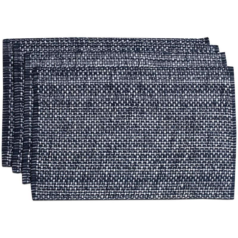 Trends Collection 100-percent Cotton Two-tone Placemats (2, 4 or 6) - Set of 4 - Navy