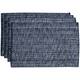 100-percent Cotton Two-tone Placemats (Set of 2, 4 or 6) - Set of 4 - Navy