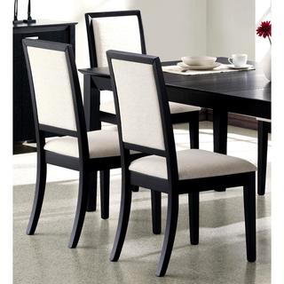 cream check dining chairs