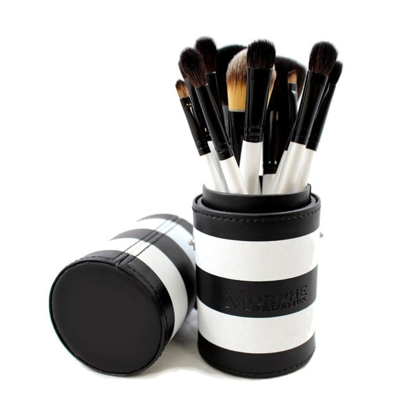 Morphe 706 Black and White 12-piece Travel Brush Set