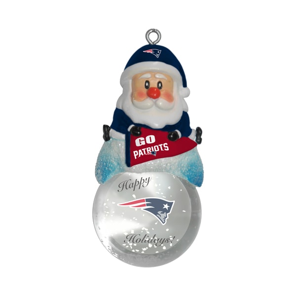 New England Patriots Santa Snow Globe Ornament