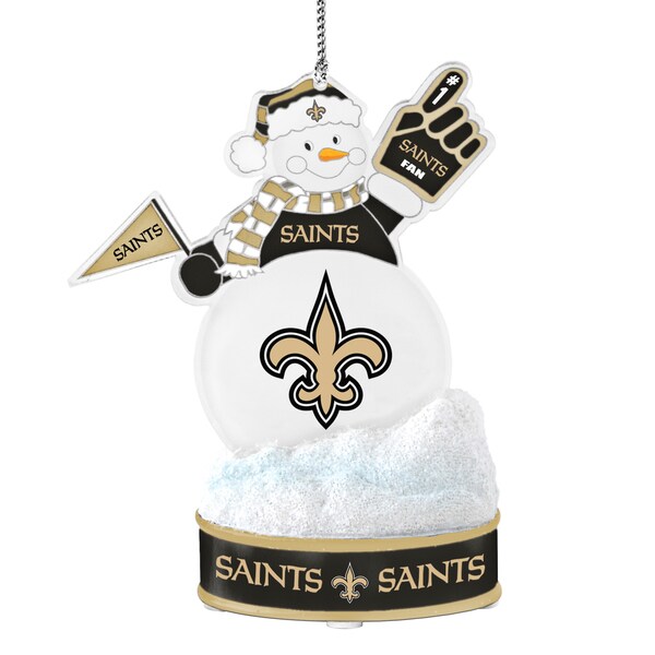 New Orleans Saints LED Snowman Ornament