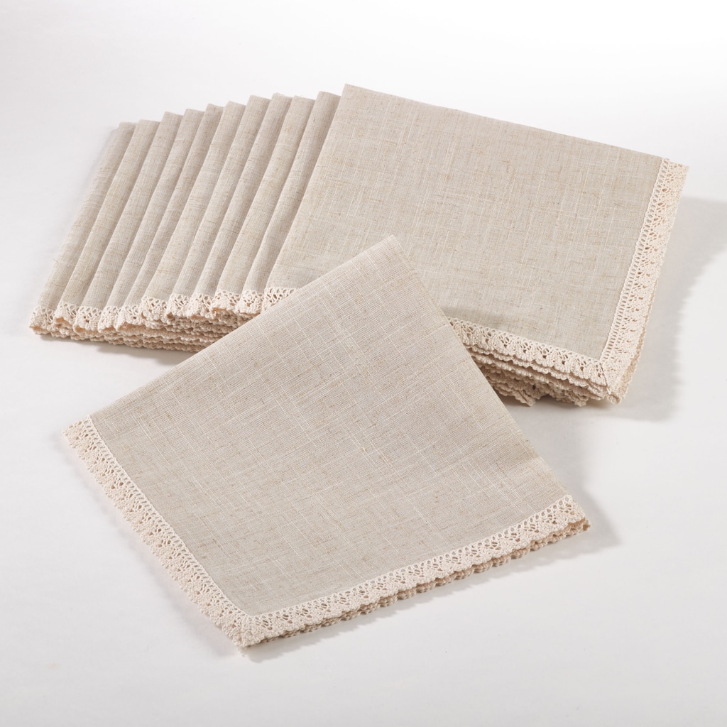 Lace Trimmed Dinner Napkin (Set of 12)