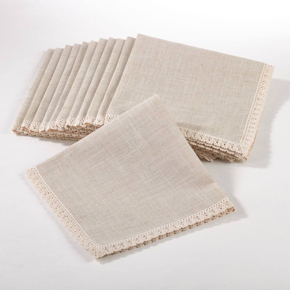 Lace Trimmed Dinner Napkin (Set of 12)