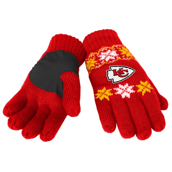 Forever Collectibles NFL Kansas City Chiefs Lodge Gloves with Padded