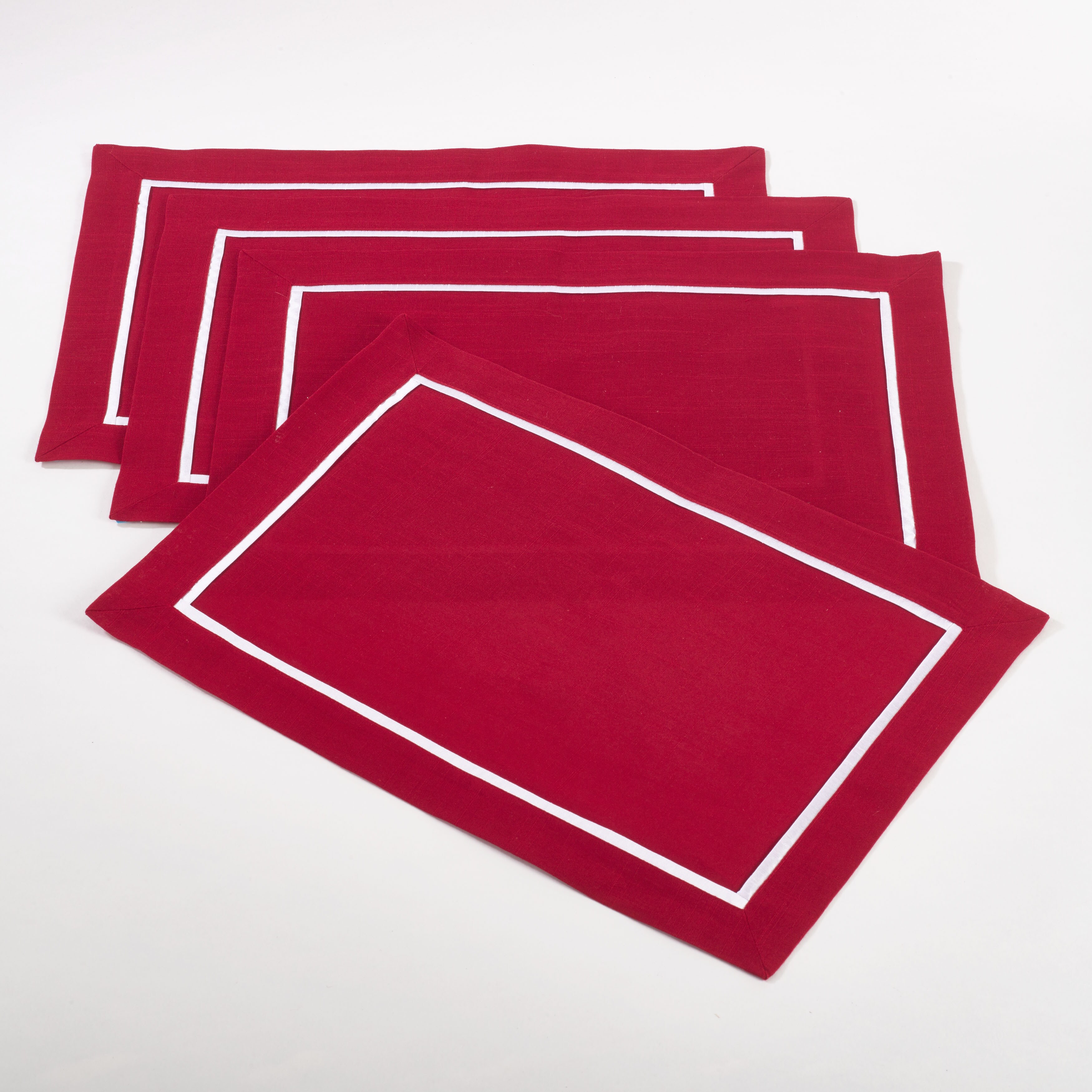 Classic Border Design Placemat (Set of 4) Red eBay
