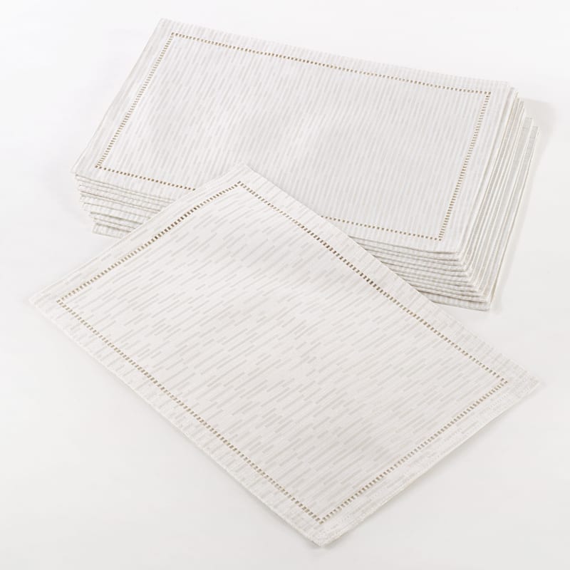 Hemstitched Design Placemat (Set of 12)