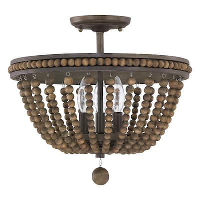 Handley Collection 3-light Tobacco Semi Flush Mount