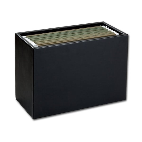 Classic Black Leather Hanging File Folder Box Free Shipping Today