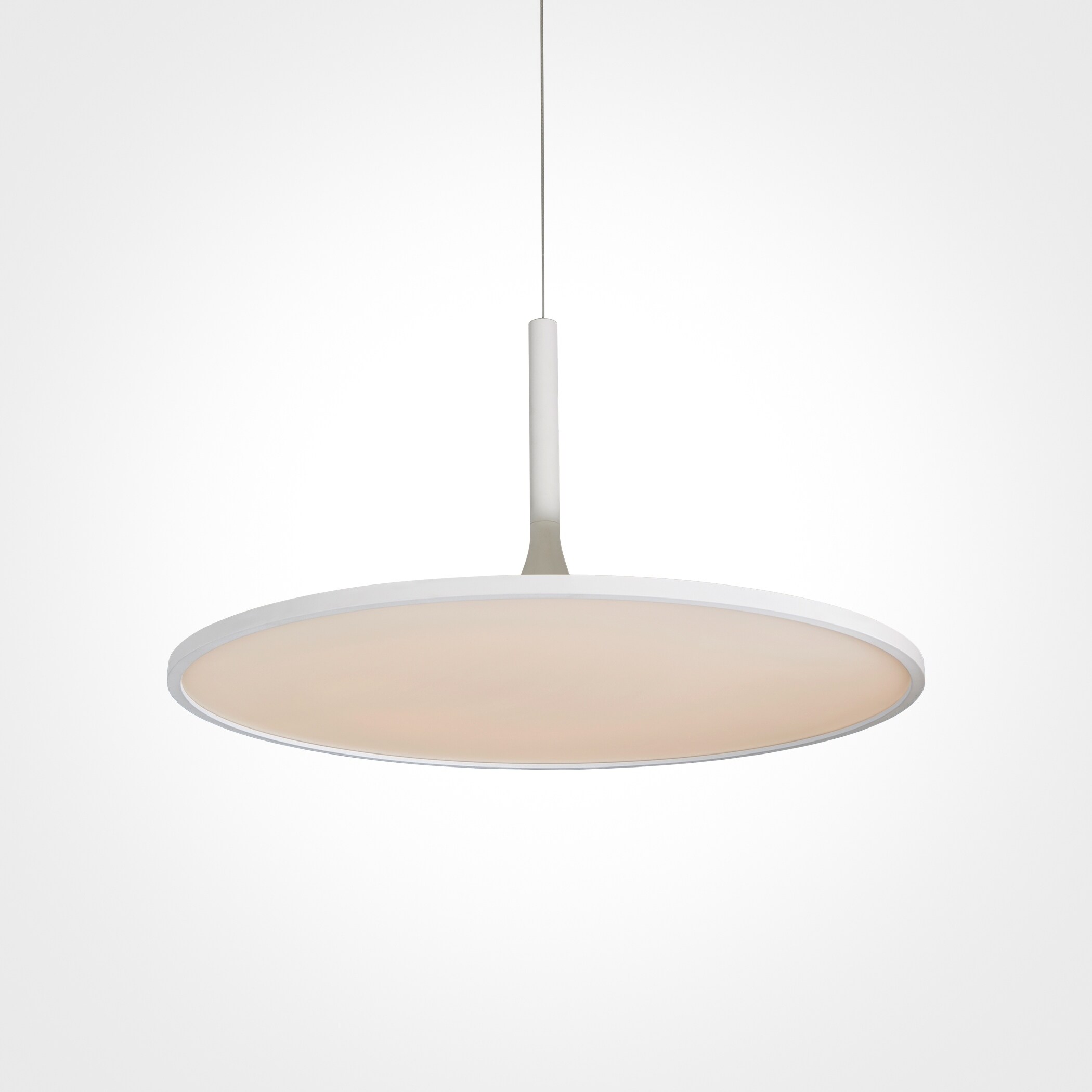 VONN Lighting Salm 24-inch LED Disc Chandelier in White (1 to 3 - White - Indoor - 13 to 24 Inches - Bulbs Included - Black - ETL - Acrylic/Metal - - Chandeliers For Bedrooms by Overstock.com