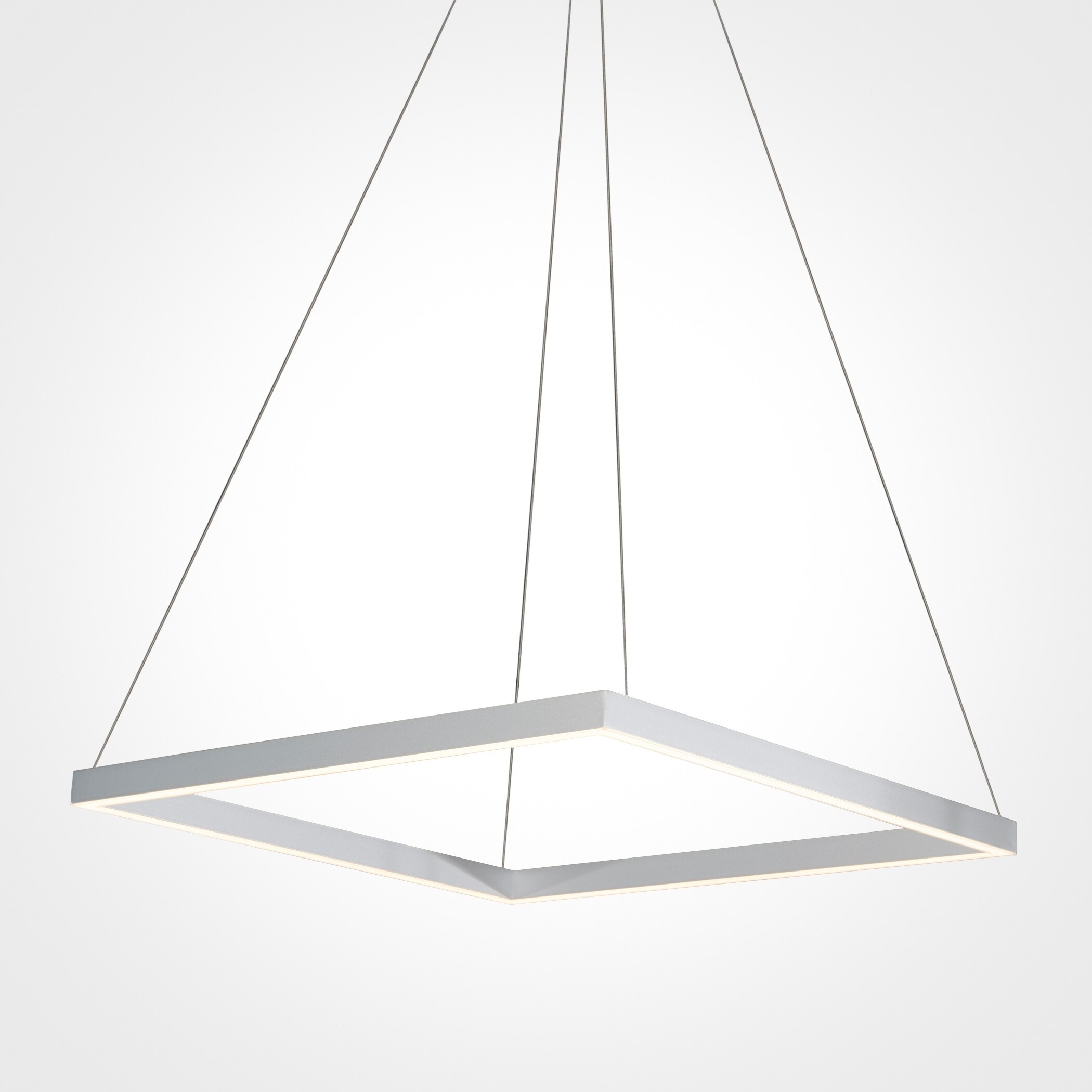 VONN Lighting VMC31620AL Atria 20-inch LED Modern Square Chandelier in Silver (Dimmable/Energy Efficient/Sloped Ceiling Adaptable - 1 to 3 - Grey - - Chandeliers For Bedrooms by Overstock.com