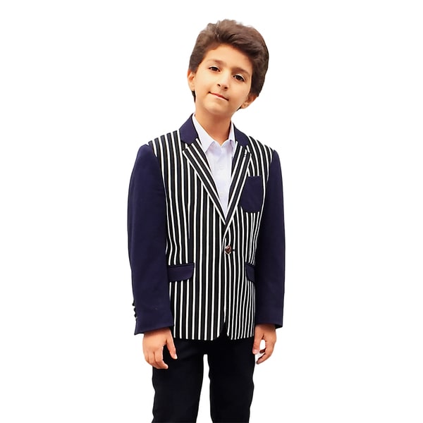 Elie Balleh Milano Italy Boys' Striped Jacket/ Blazer