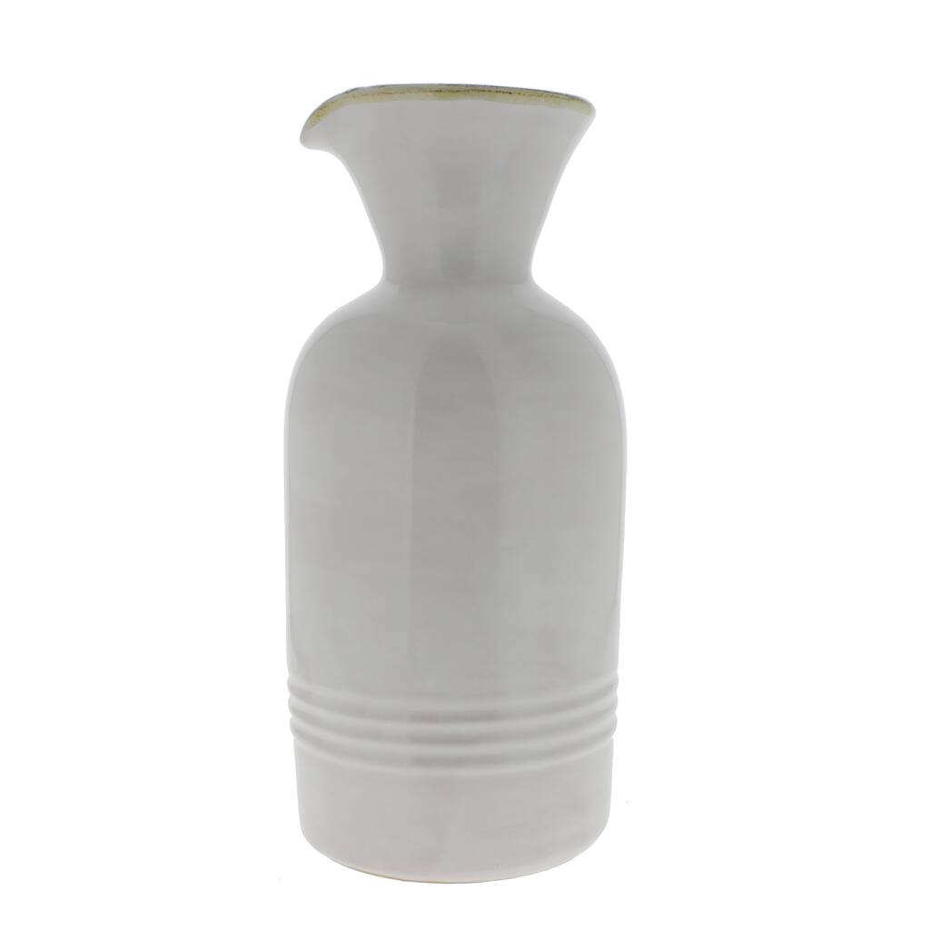 French Home 30-ounce White Stoneware Carafe