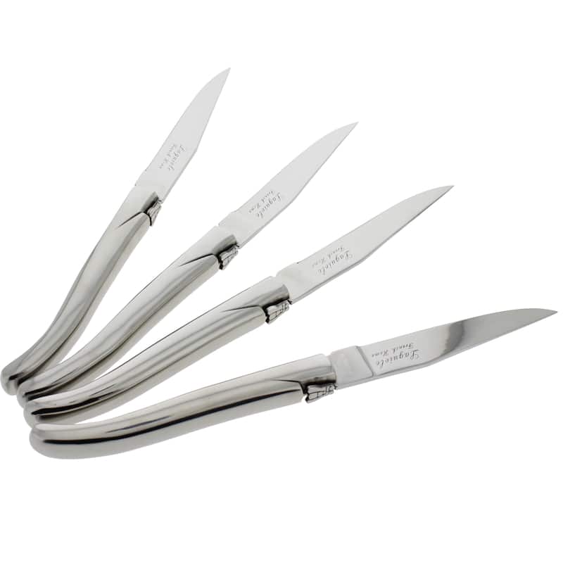 French Home Set of 4 Laguiole Connoisseur Stainless Steel Steak Knives - Silver