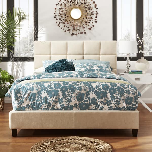 INSPIRE Q Fenton Panel KingSize Upholstered Bed Overstock 10695527