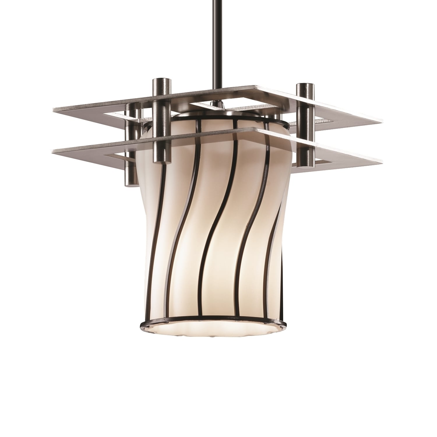 metropolis pendant shade with opal glass