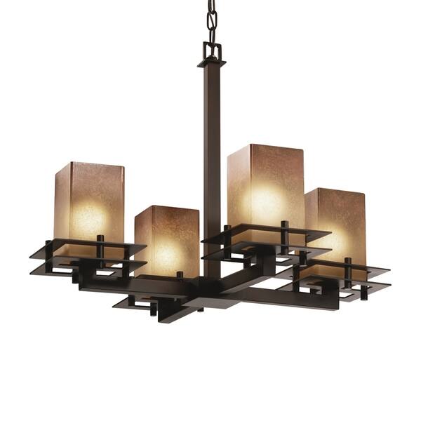Justice Design Group Fusion Metropolis 4 Light Dark Bronze Fusion Metropolis 4 Light Dark Bronze