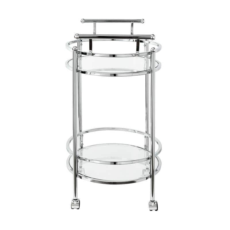 Linon Minerva Chrome Service Cart