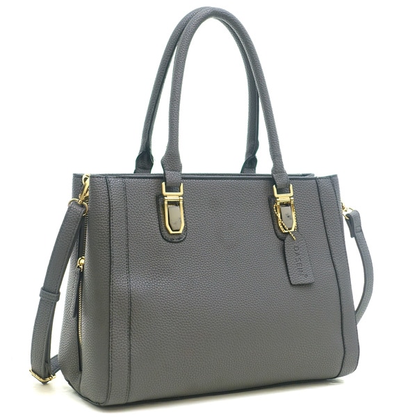 zip tote bag with studded sides