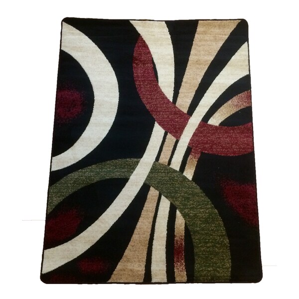 Prism Black Geometric Area Rug - 7'10 x 9'10