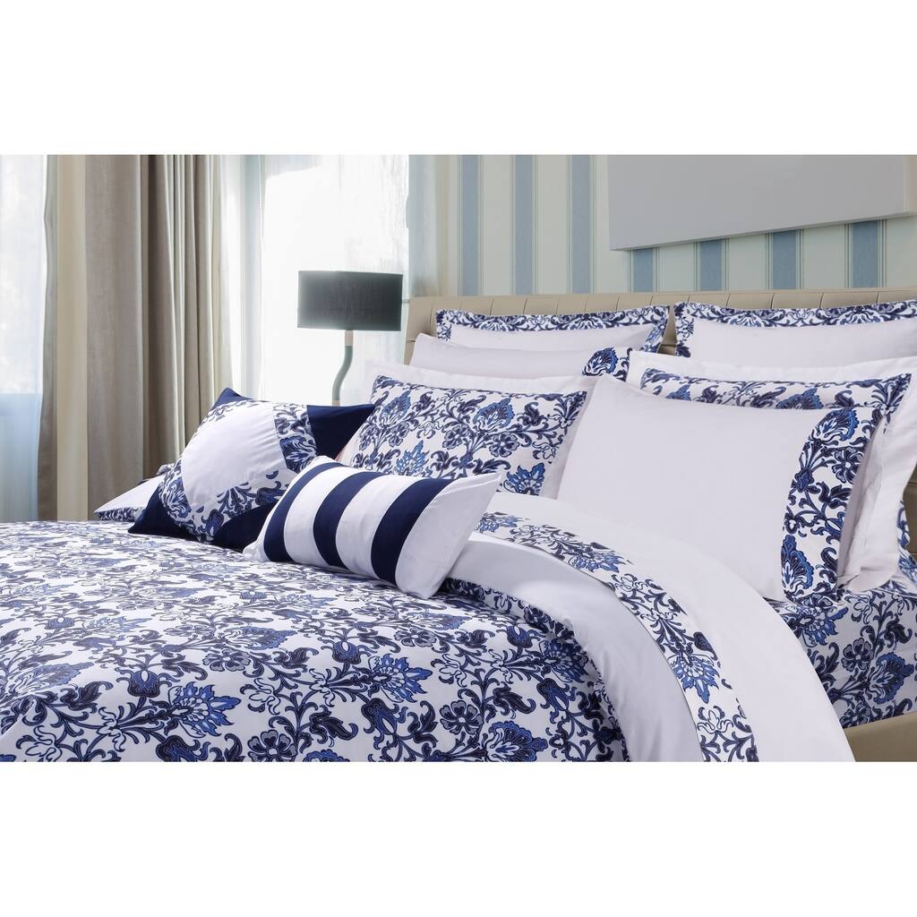 Catalina 5-piece Printed Cotton Oversize Duvet Cover Set
