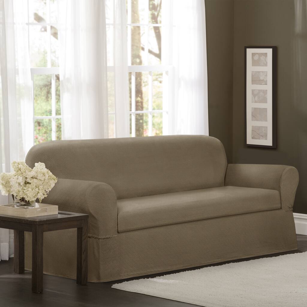 Maytex Torie 2-piece Stretch Loveseat Slipcover - 34" high/58-73" wide/38" deep
