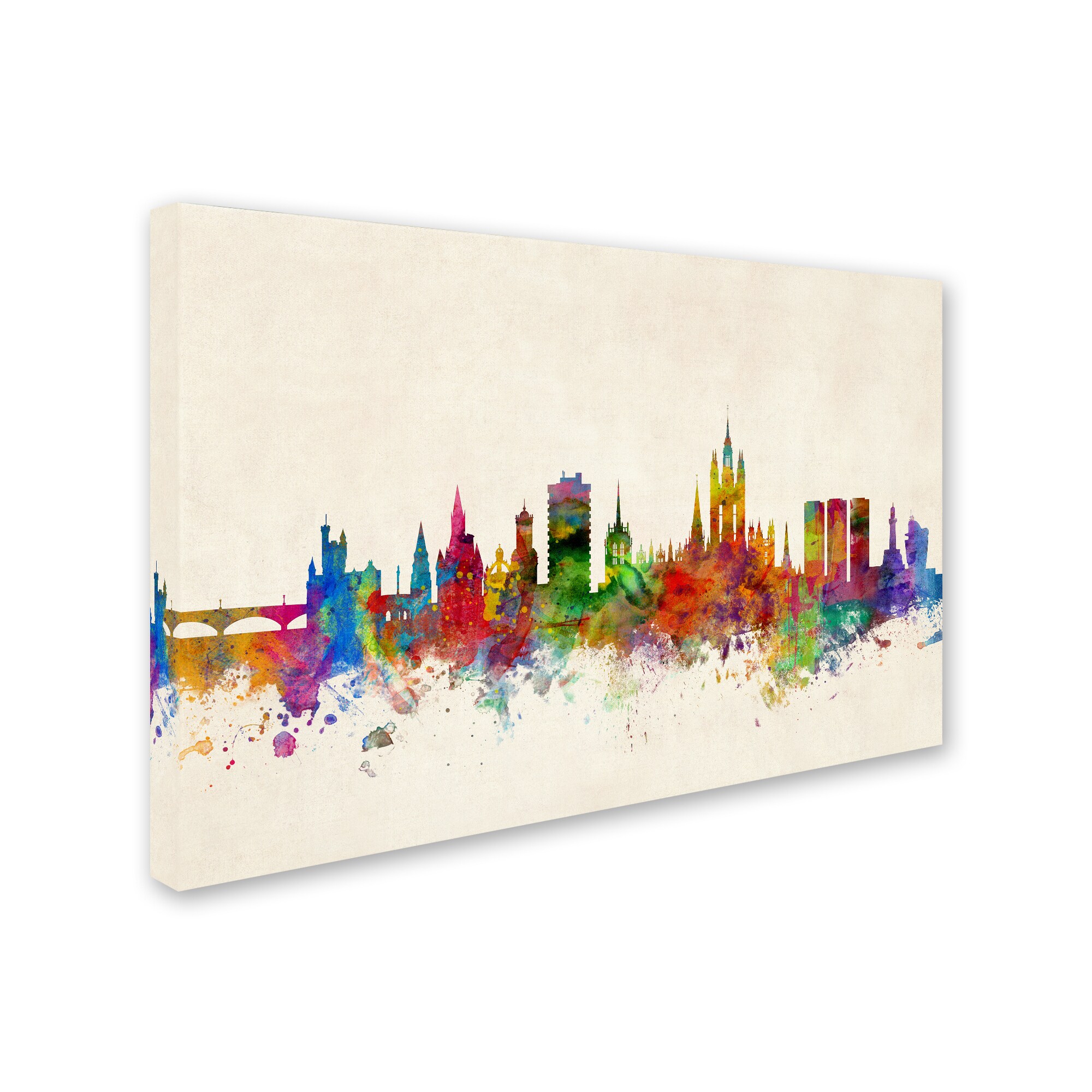 Trademark Fine Art 'Worcester England Skyline' Canvas Art by Michael  Tompsett 