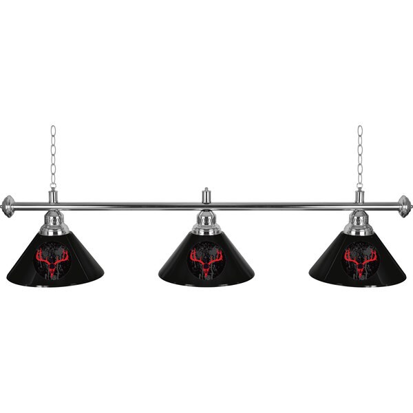 Hunt Skull 3 Shade Billiard Lamp