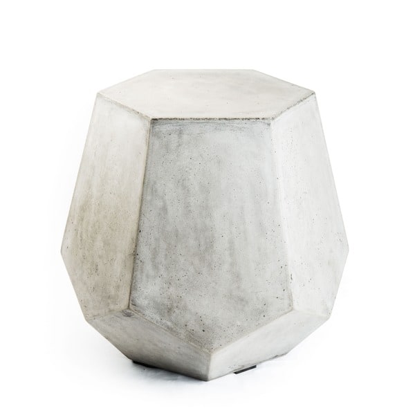 slide 1 of 1, Handmade Eco-concrete Pentacle End Table (Vietnam)