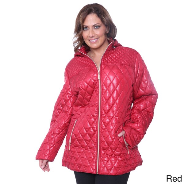 white plus size puffer coat