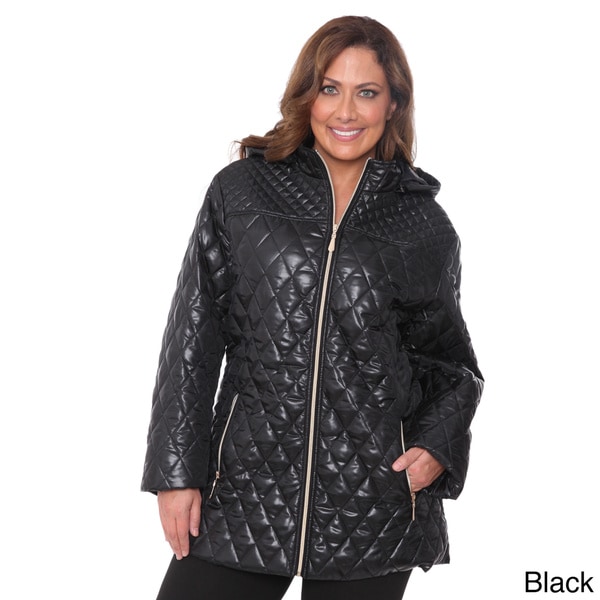 plus size white puffer coat