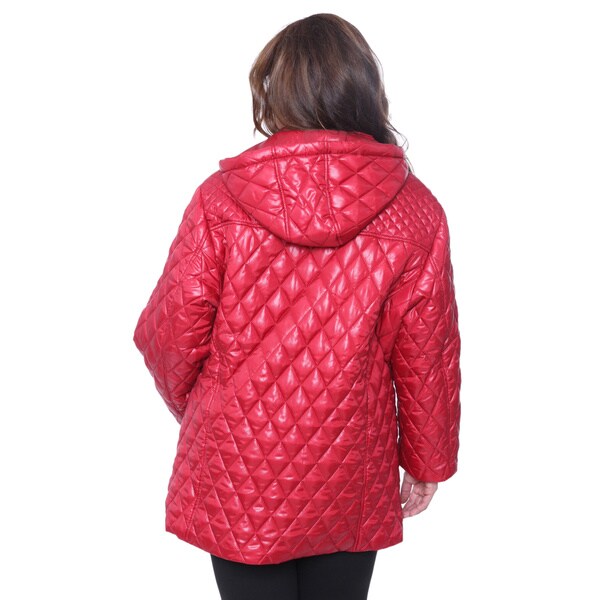 plus size white puffer coat