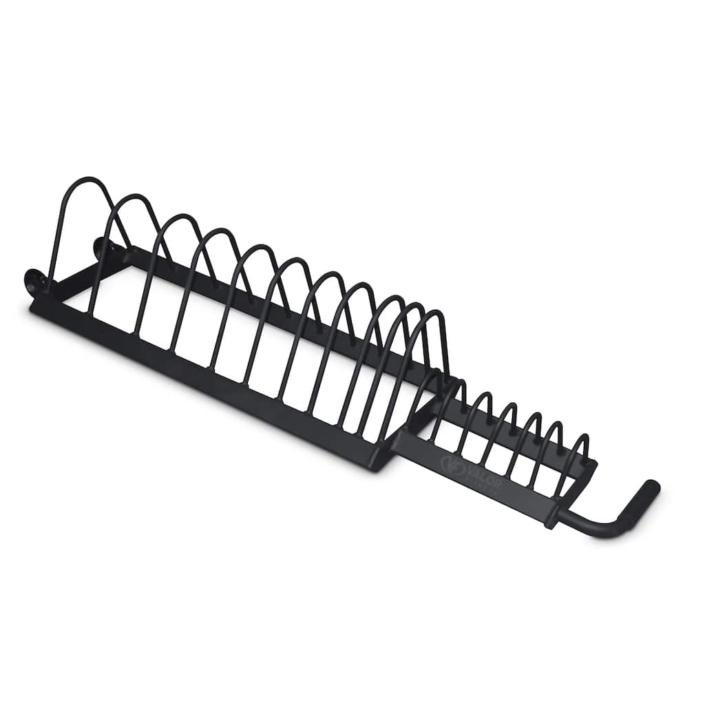 Valor Fitness BH-16 Horizontal Bumper Plate Rack to Easily Store and Organize Bumper Plates - Black