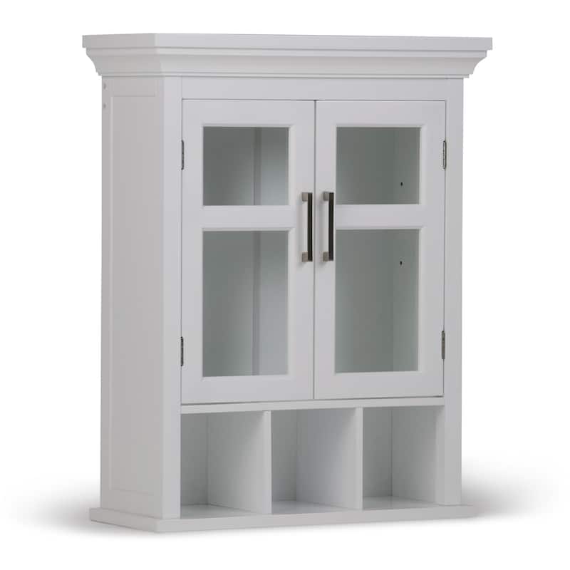 WYNDENHALL Hayes 30 inch H x 23.6 inch W Two Door Wall Bath Cabinet with Cubbies