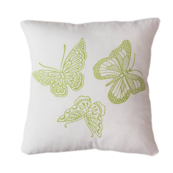 Shop Handmade Butterflies Throw Pillow India Free Shipping