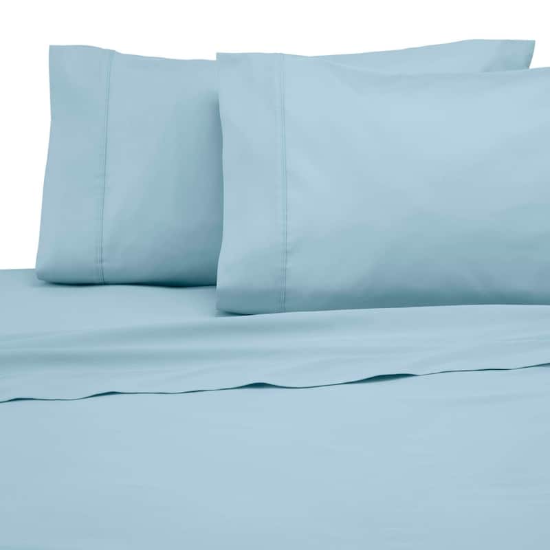 Modern Living Solid Bed Sheet Set or Pillow Cases - Twin - Soft Aqua