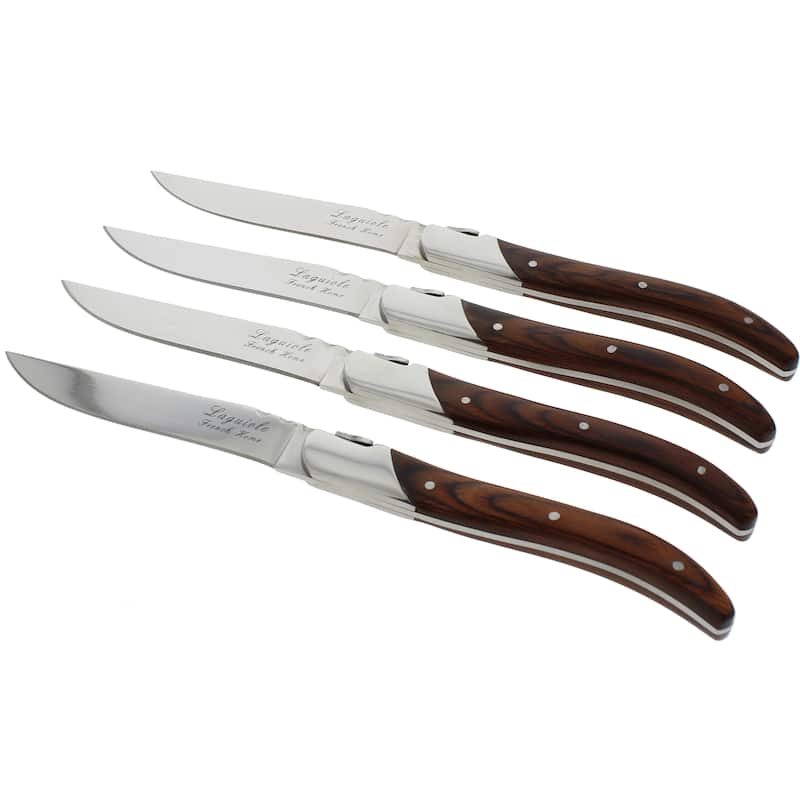 French Home Set of 4 Laguiole Connoisseur Rosewood Steak Knives