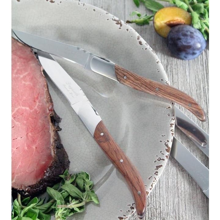 French Home Set of 4 Laguiole Connoisseur Rosewood Steak Knives