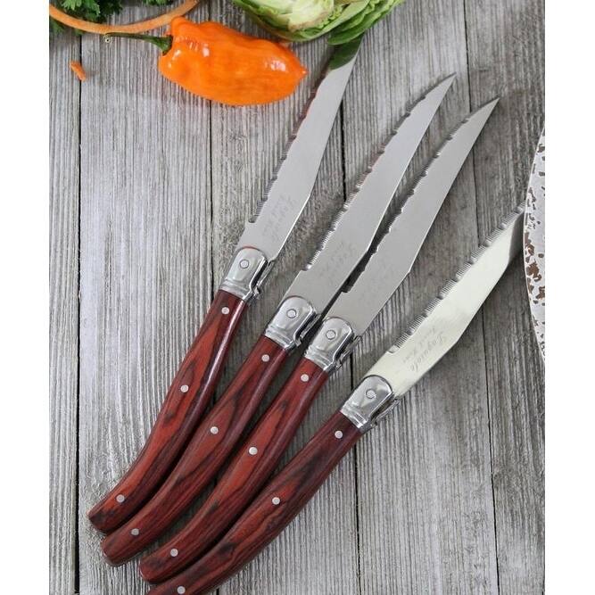 French Home Laguiole Pakkawood Steak Knives (Set of 4)