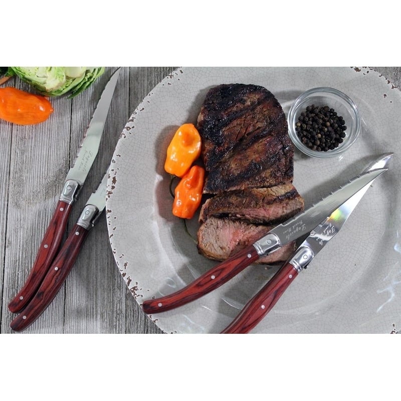 French Home Laguiole Pakkawood Steak Knives (Set of 4)