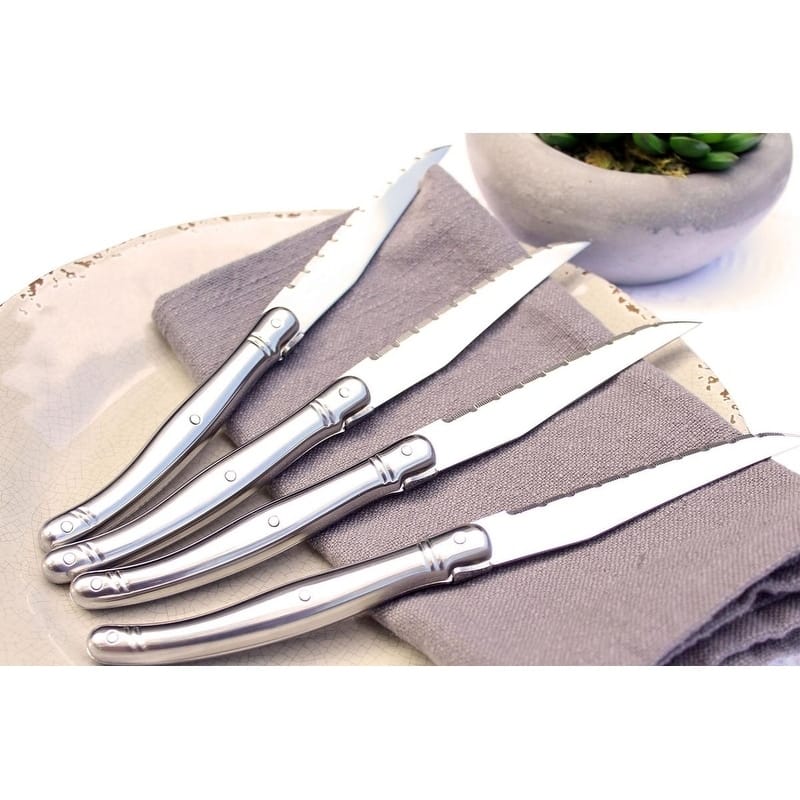 French Home Laguiole Stainless Steel Steak Knives (Set of 4)