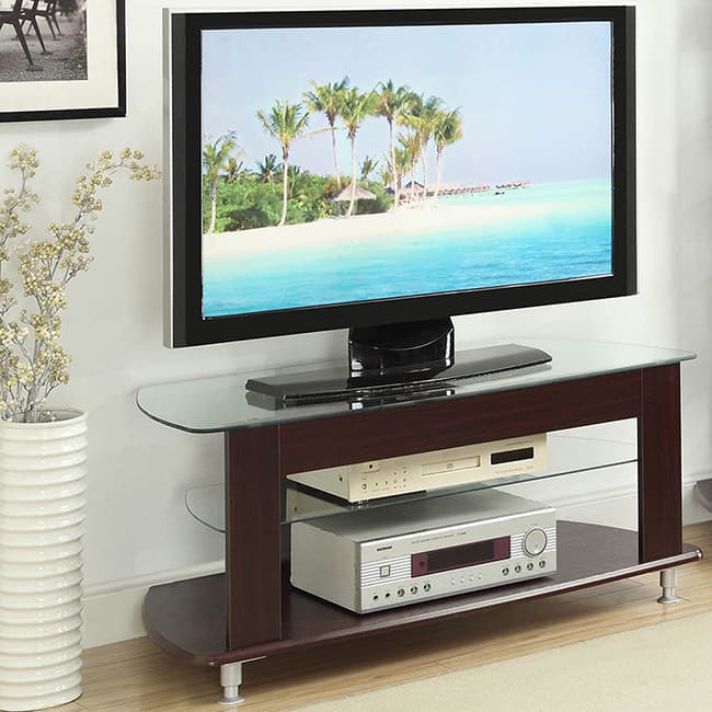 Glass Top TV Entertainment Stand