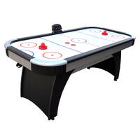 Silverstreak 6-Foot Air Hockey Game Table for Family Game Rooms with Electronic Scoring - White/Black
