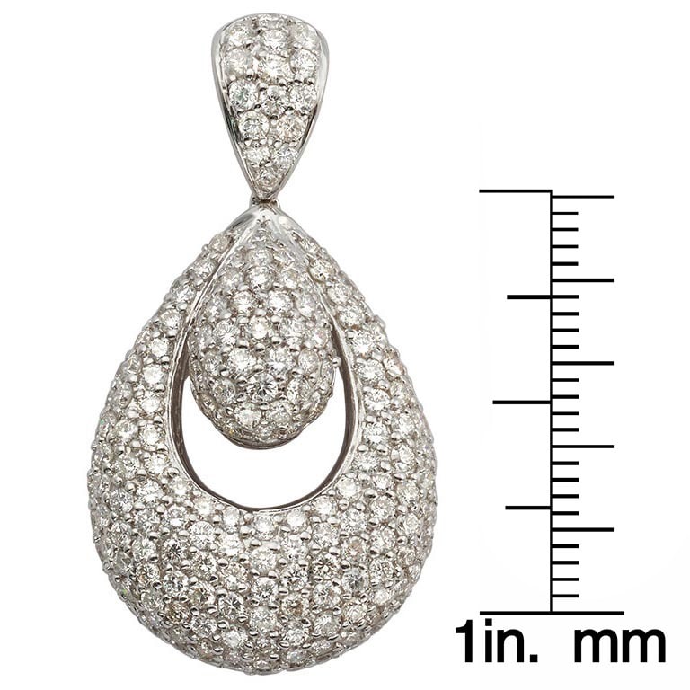 Sterling Silver Floating Heart Necklace – 1/8ct Treated Blue & White Diamonds – 18"
