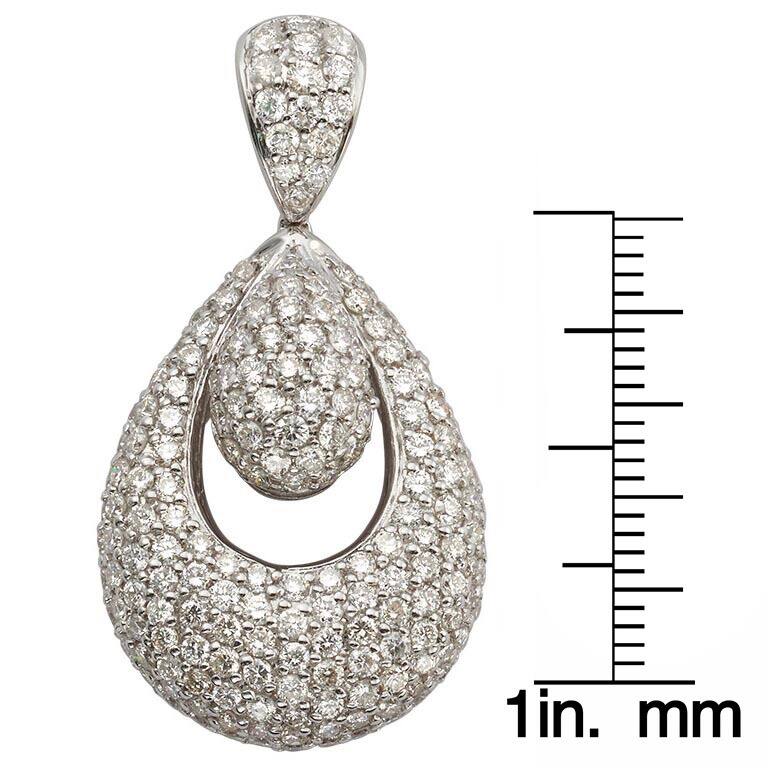 Kabella Luxe 18k White Gold 2 5/8ct TDW Diamond Teardrop Necklace (G-H, SI1)