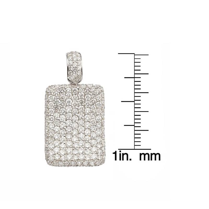 Kabella Luxe 18k White Gold 4 1/2ct TDW Diamond Square Necklace (G-H, SI1)